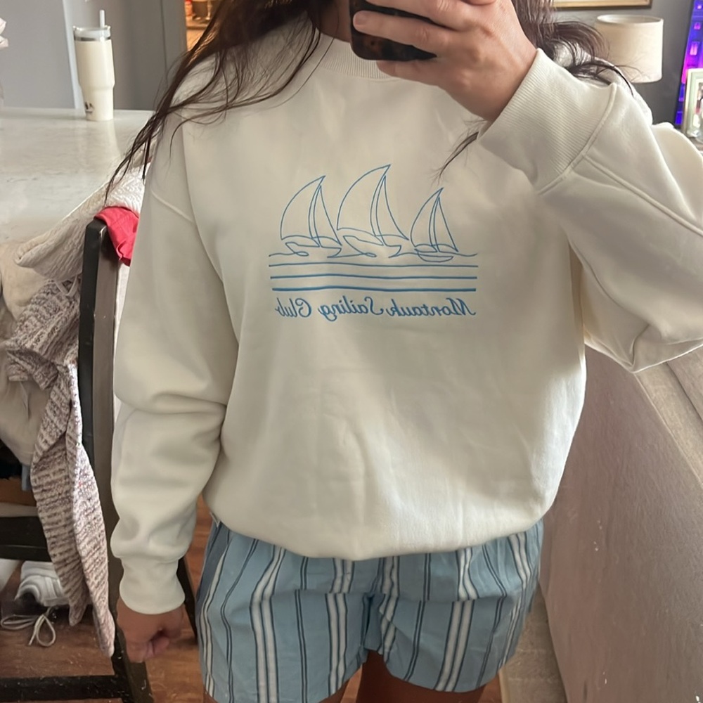 White Monmouth Sailing Club Sweater
